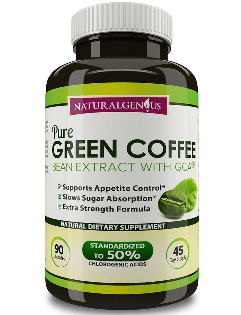 100% Pure Green Coffee Bean Extract with GCA®, True 45