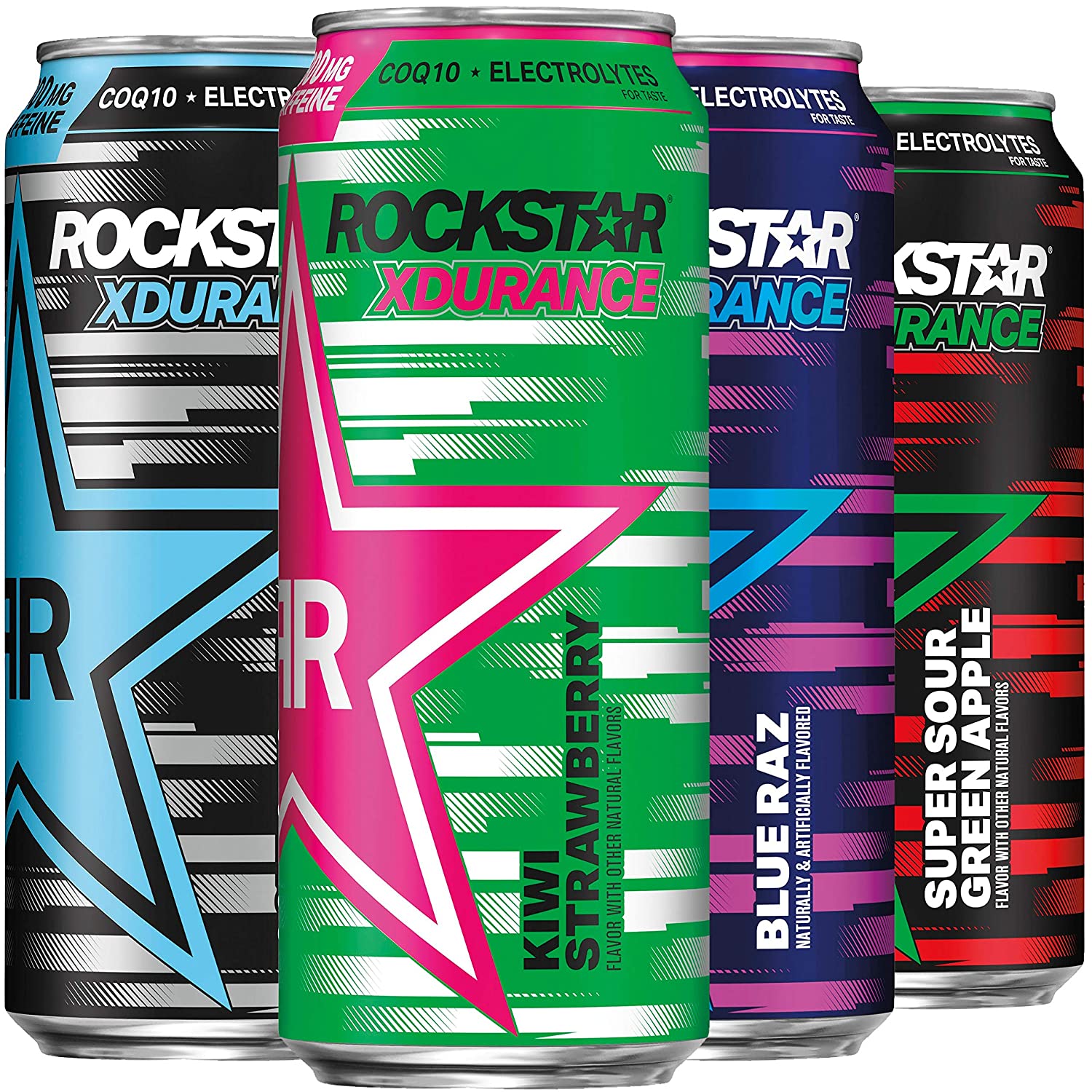 Amazon.com : Rockstar Energy Drink 4 Flavor Xdurance 300mg Caffeine ...