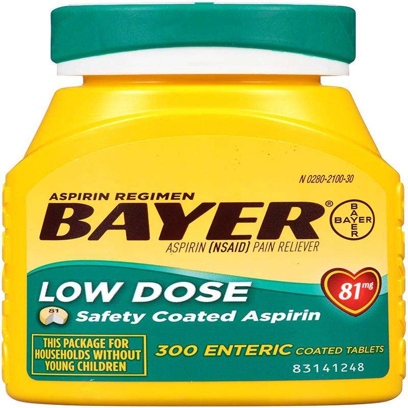 Aspirin Regimen Bayer 81mg Enteric Coated Tablets