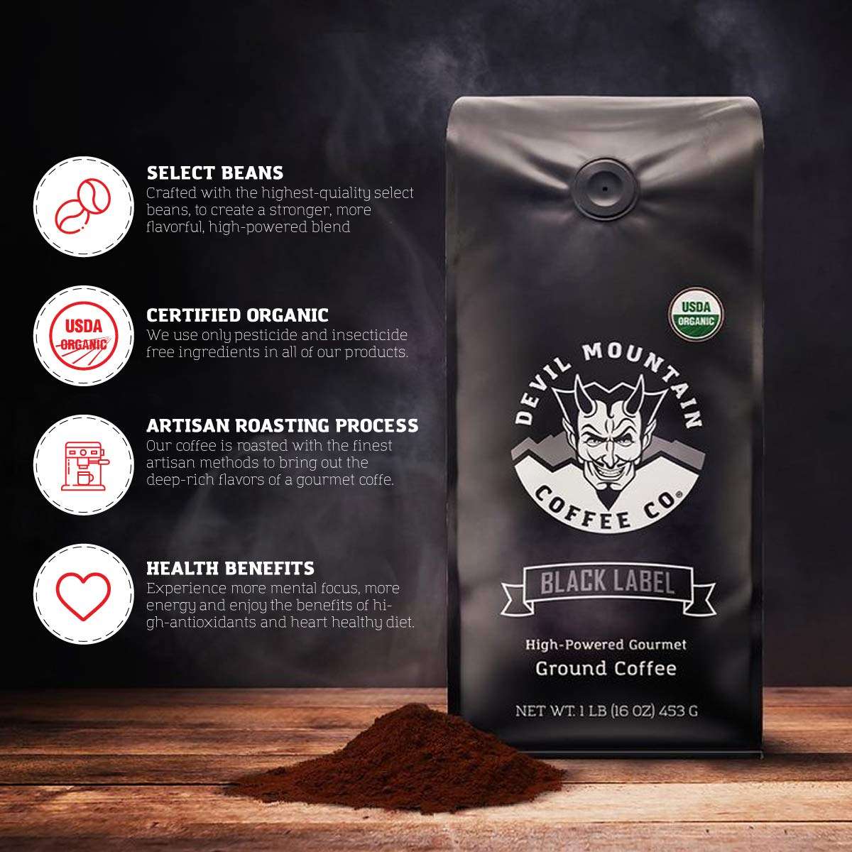 " Black Label"  Dark Roast Ground Coffee, Strongest Coffee ...