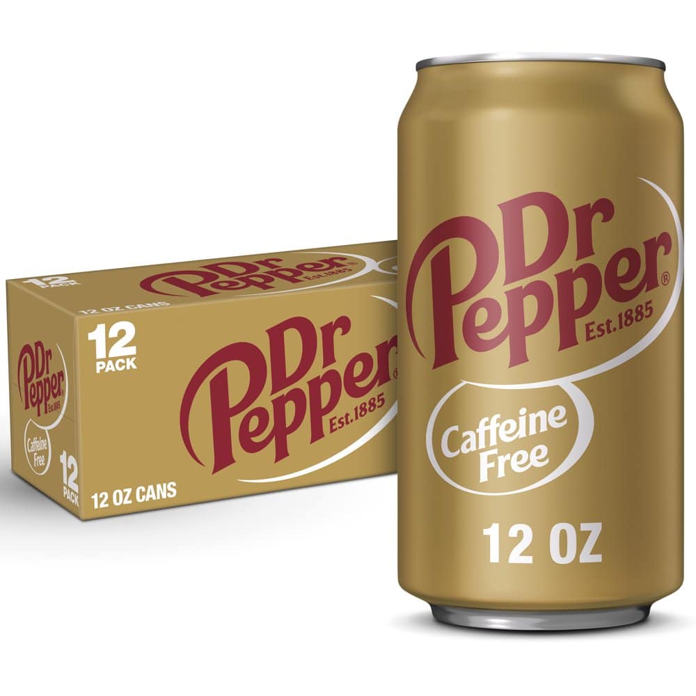 Caffeine Free Dr Pepper, 12 fl oz cans, 12 pack