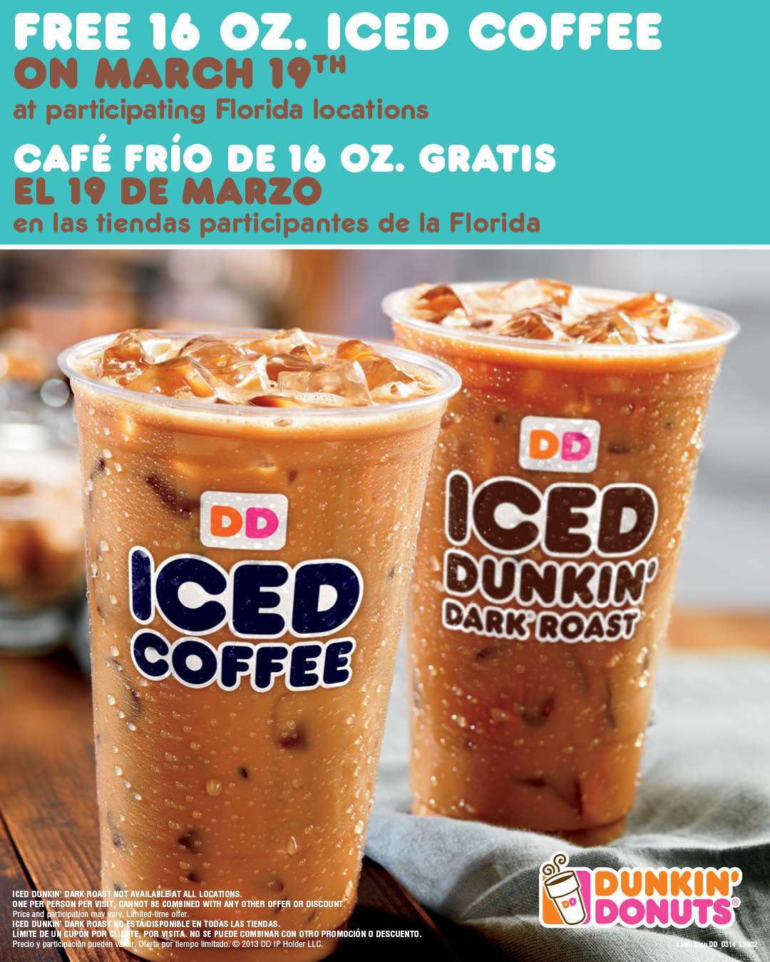 Central Florida Dunkin Donuts Celebrates Free Iced Coffee ...