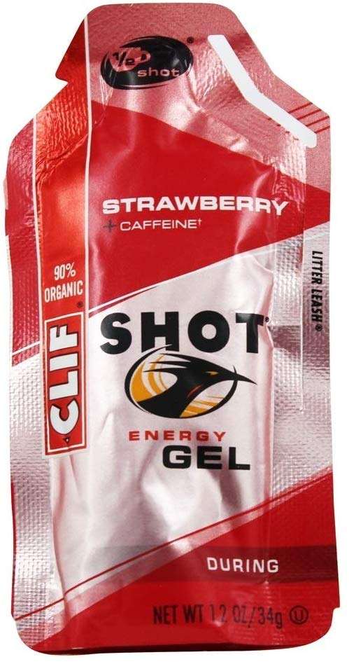 Clif Bar Organic Strawberry Plus Caffeine Energy Gel Shot ...