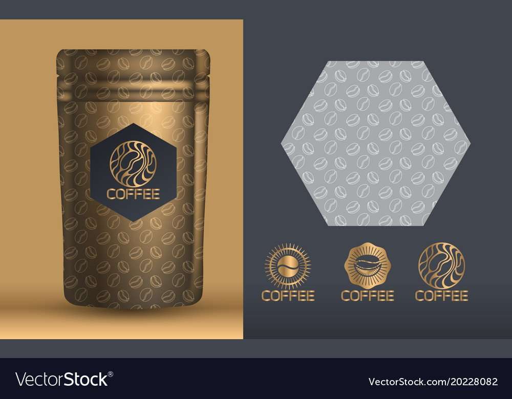 Coffee packaging design template Royalty Free Vector Image