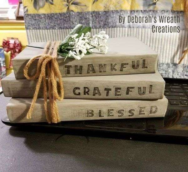 DIY Coffee Table Rustic Stamped Books in 2020