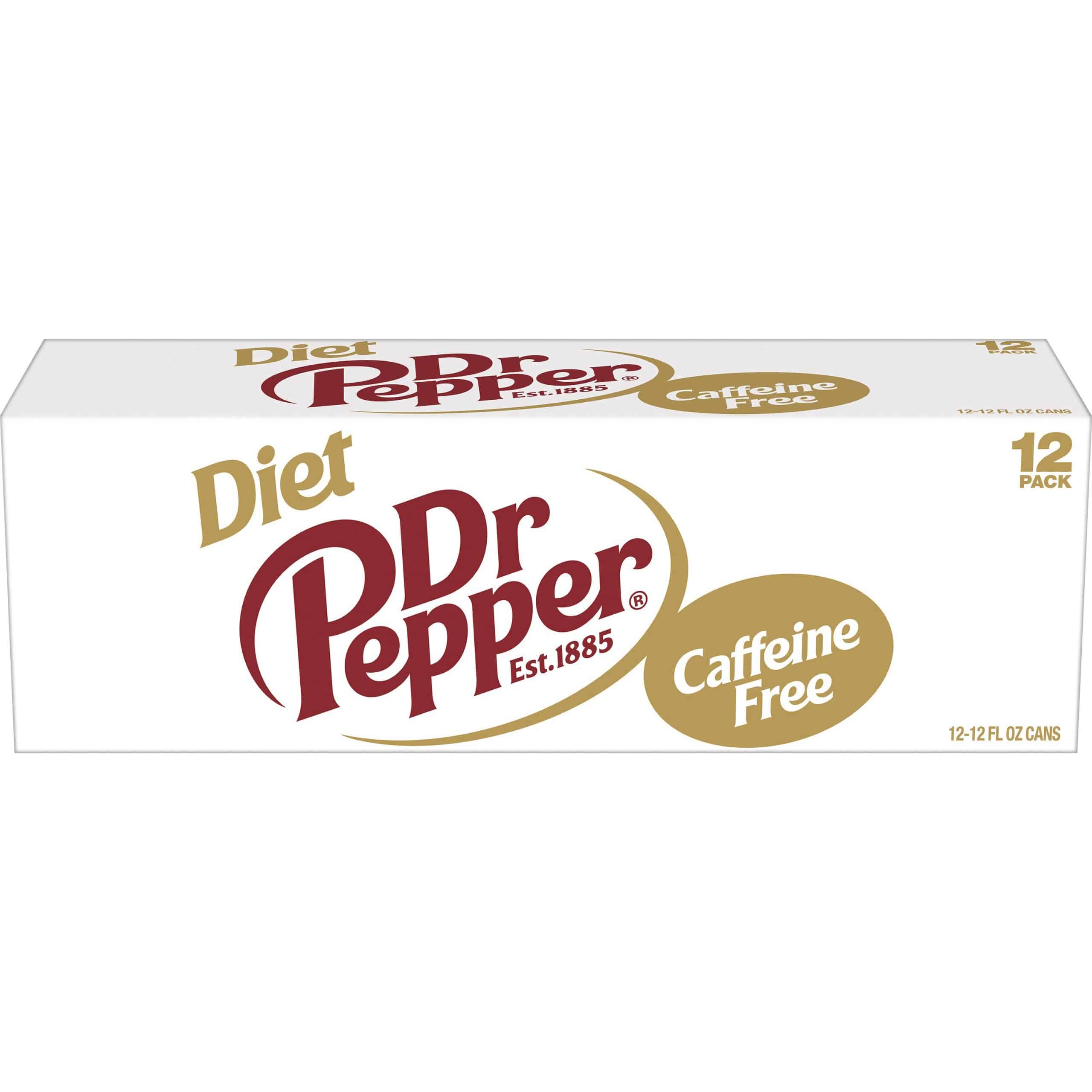 Dr Pepper Diet Caffeine Free Soda 12 oz Cans