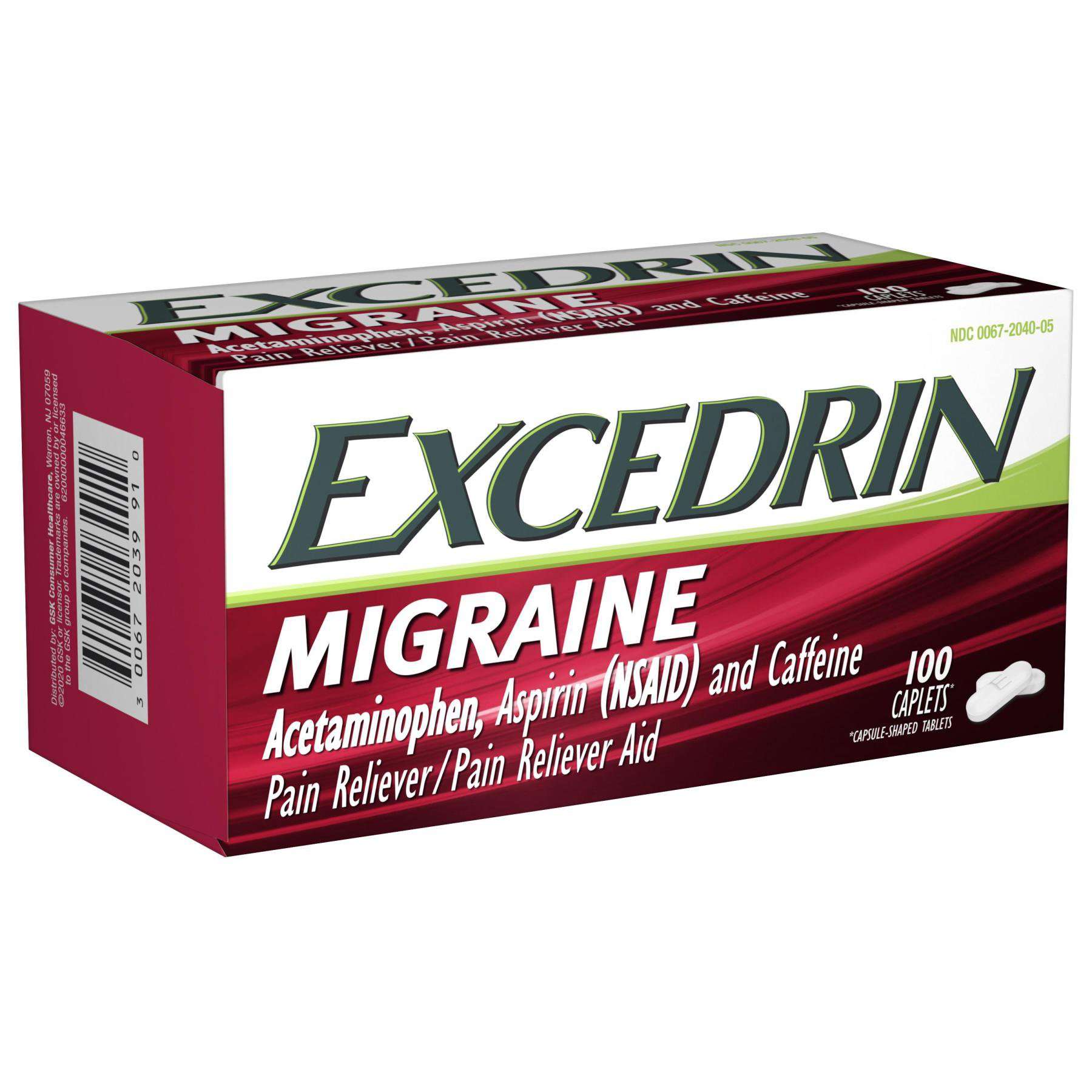 Excedrin Migraine Pain Reliever/Pain Reliever Aid Coated ...