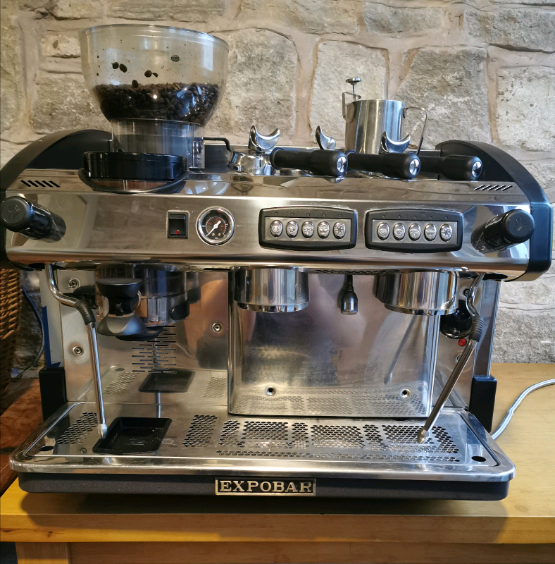 Expobar commercial coffee machine with grinder