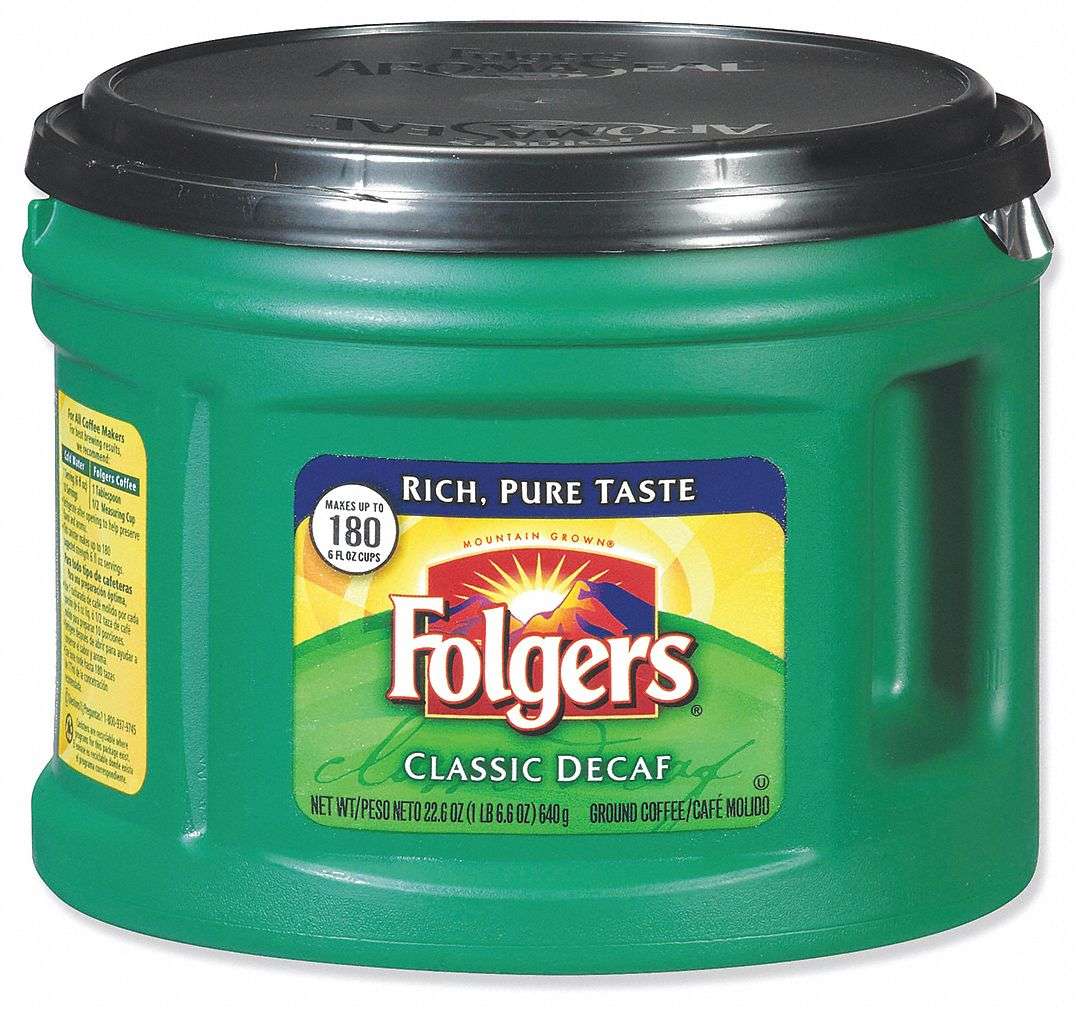 FOLGERS Classic Roast Decaf, Medium Coffee, 22.6 oz Can, 1 ...