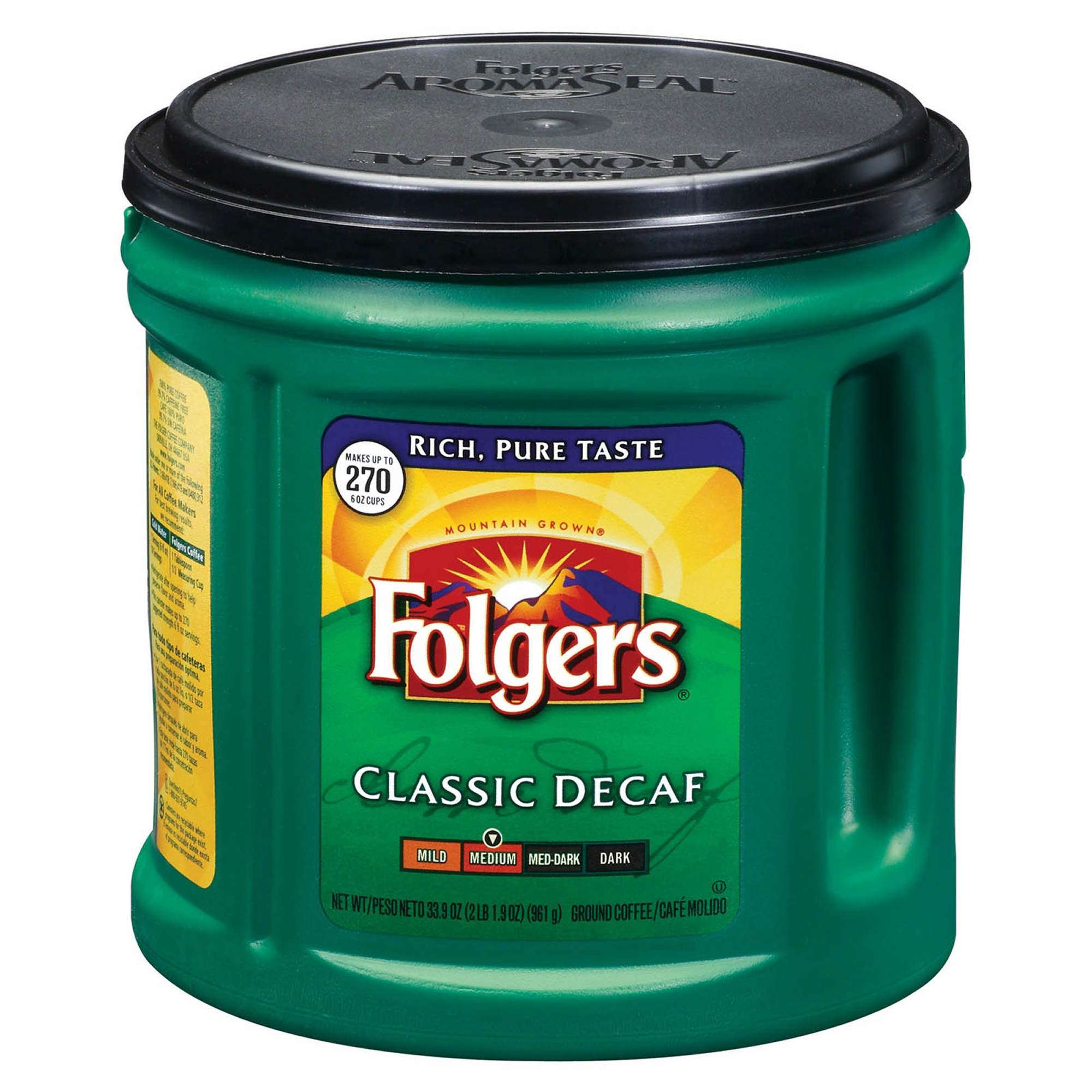 Folgers Decaf Coffee, 33.9 oz.