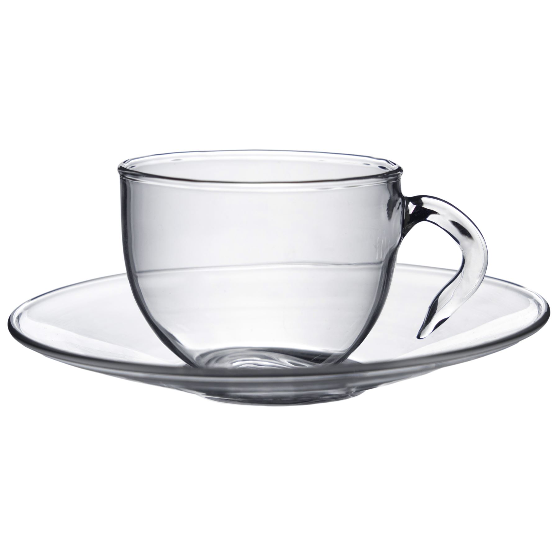 Glass Espresso Coffee Cups Cup &  Saucer Serving Set