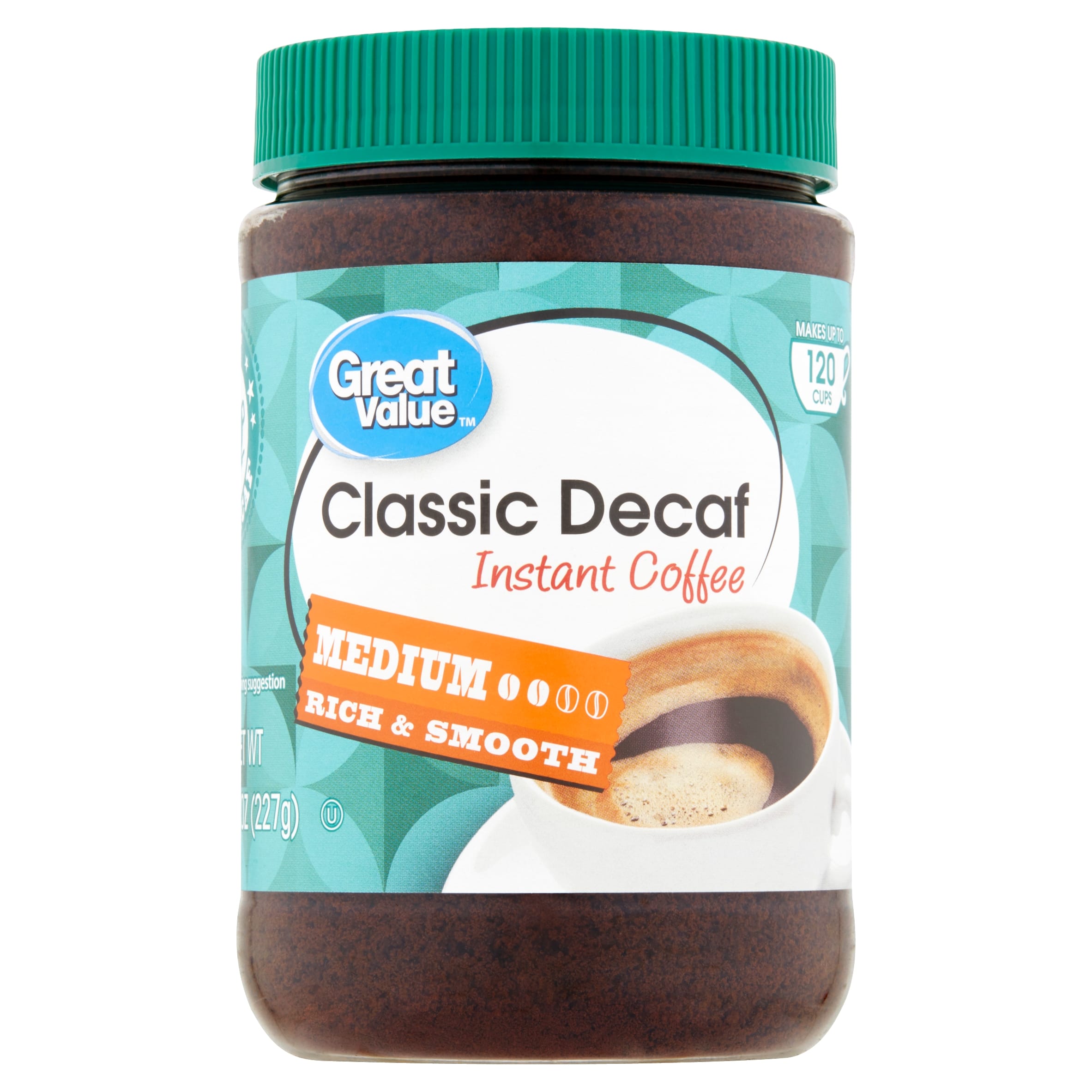 Great Value Classic Decaf Medium Instant Coffee, 8 oz