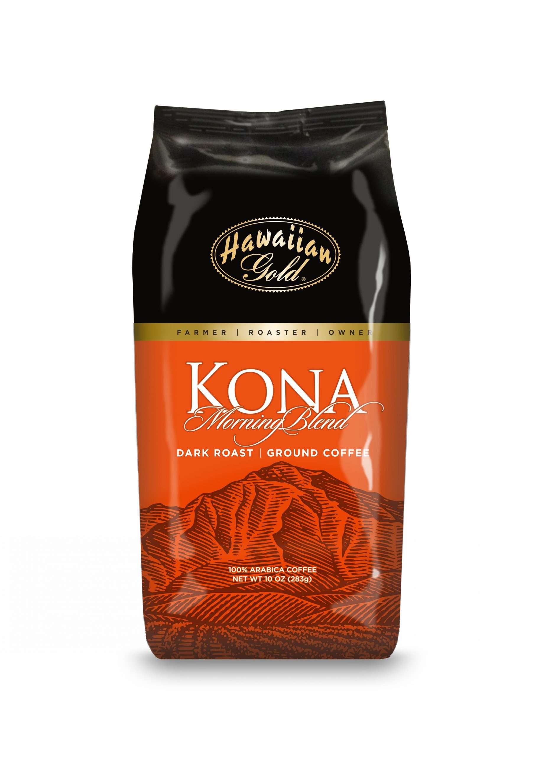Hawaiian Gold Kona Coffee Morning Blend Ground Coffee, 10 oz