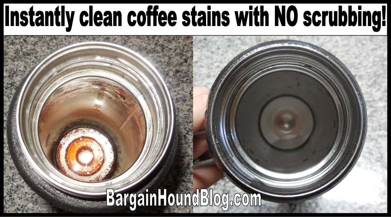 How to clean coffee stains from a thermos with NO scrubbing!