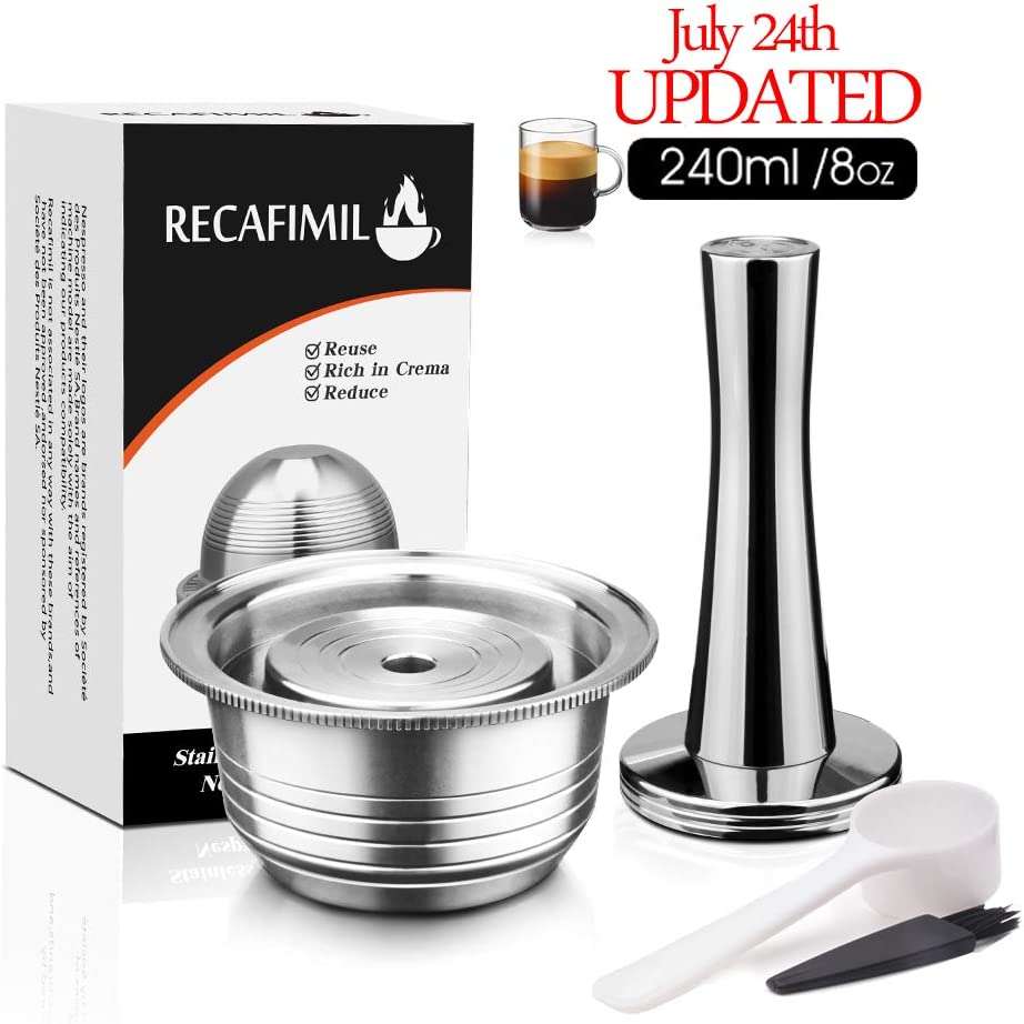 i Cafilas Reusable Nespresso Vertuo Capsules Stainless Steel Refillable ...