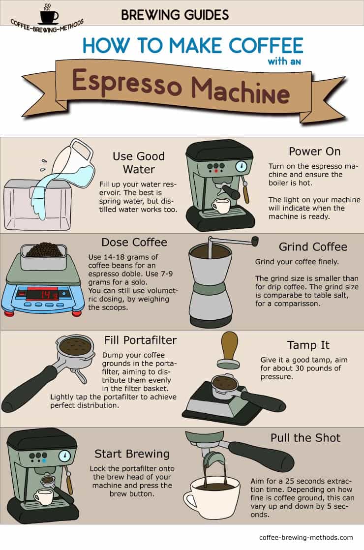 Infographic How to Make Espresso with an Espresso Machine