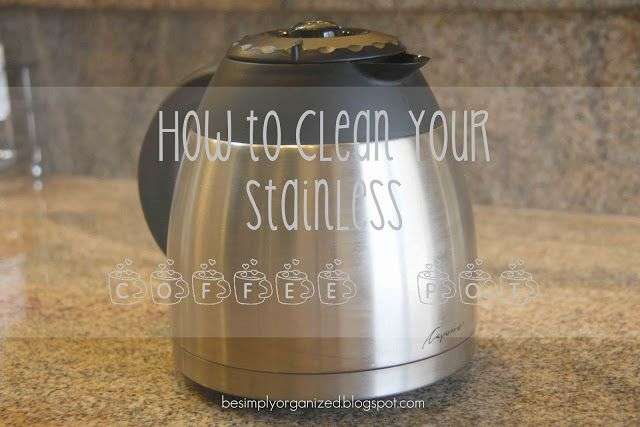 Instructions on cleaning a stainless steel coffee carafe ...