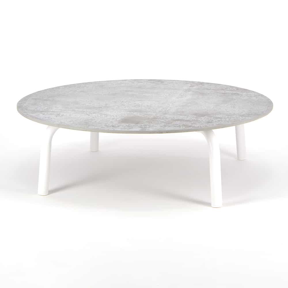 Kobii Outdoor White Aluminium Round Coffee Table