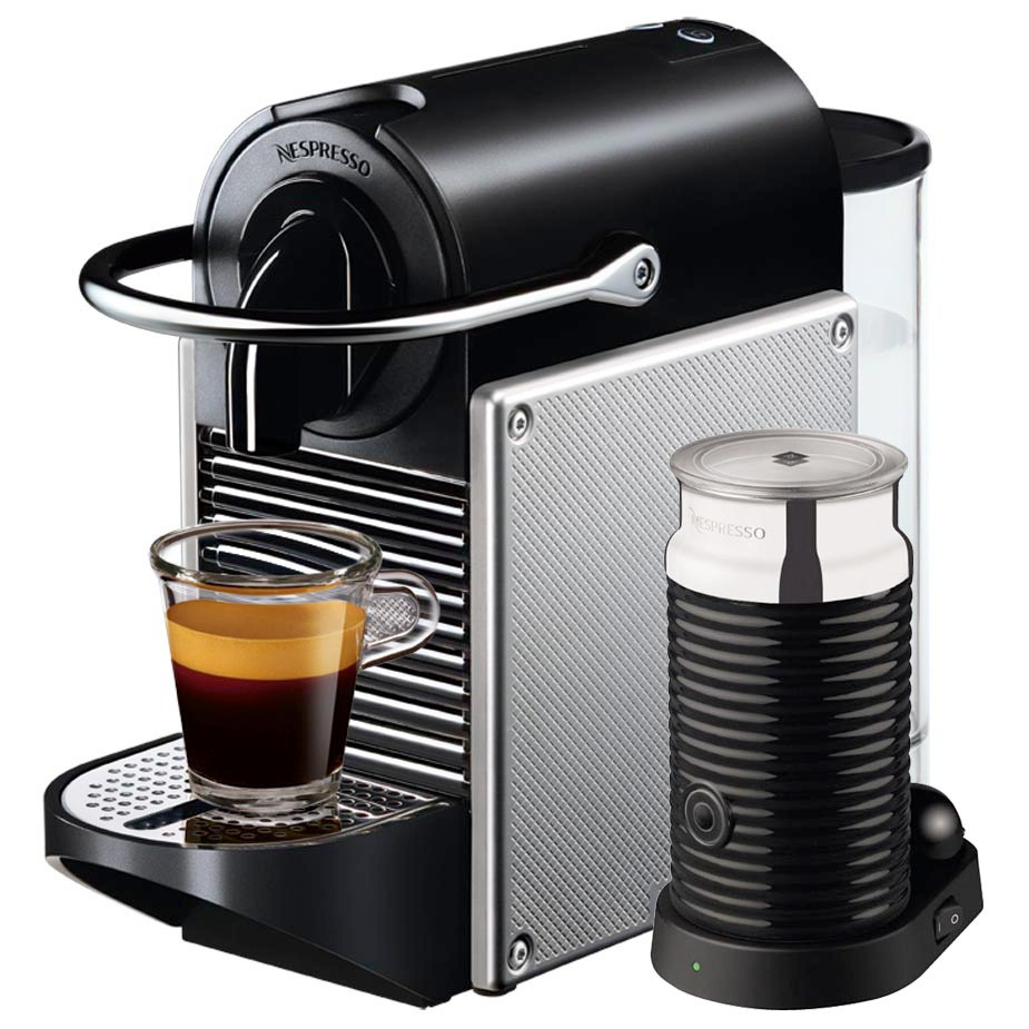 Magimix Nespresso Pixie with Aeroccino Coffee Machine in Silver ...