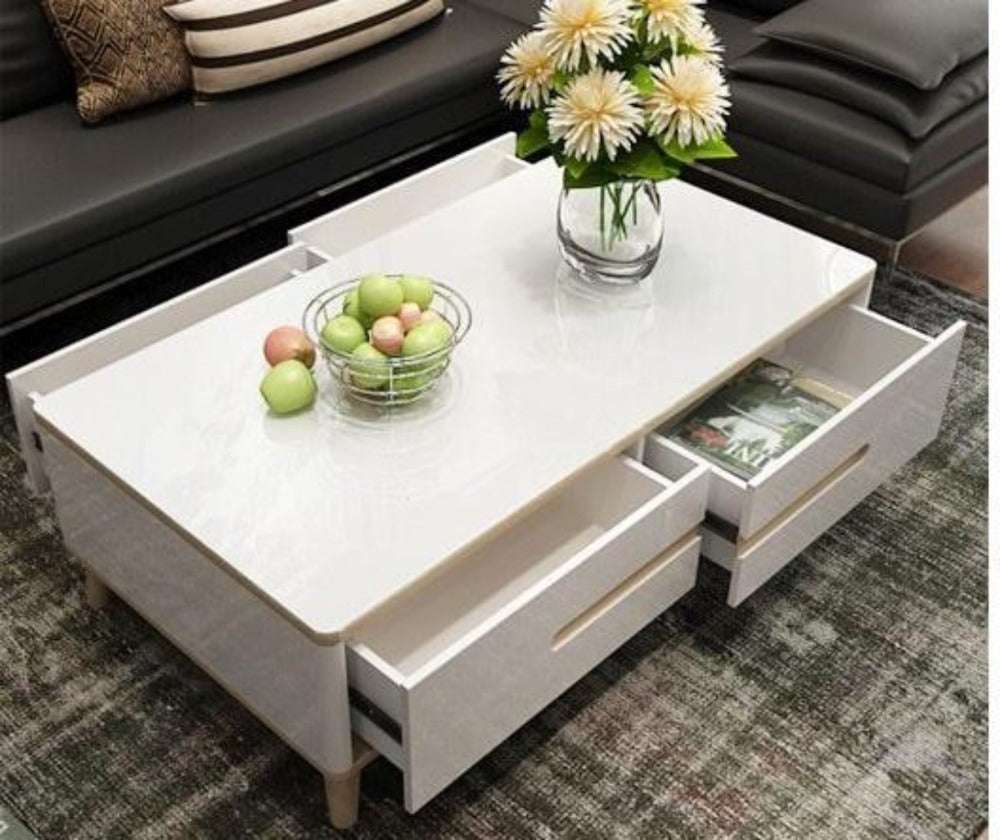 Modern Style Wooden Entertainment Center With Coffee Table