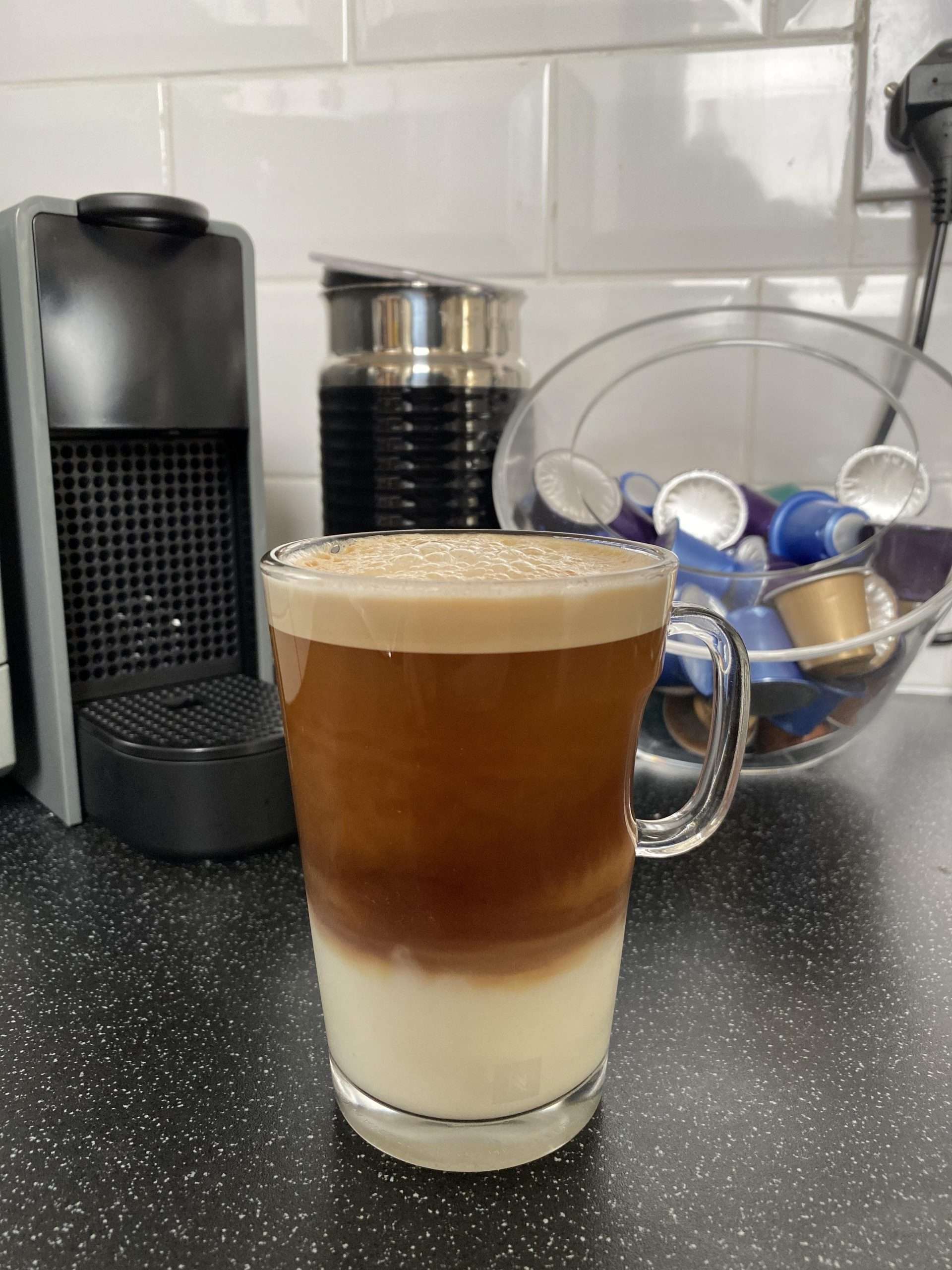 Morning iced coffee on our new Nespresso machine : nespresso