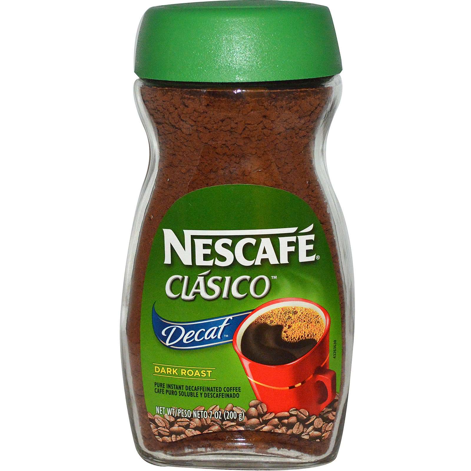 Nescafé, Clasico, Pure Instant Decaffeinated Coffee, Decaf, Dark Roast ...