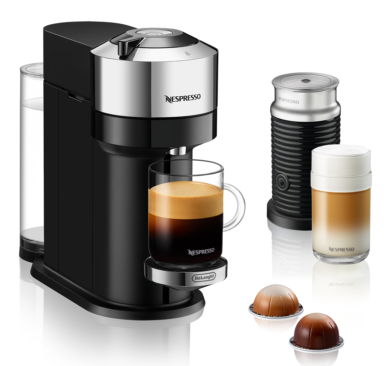 Nespresso Vertuo Next Deluxe Espresso Machine by DeLonghi with Aerocci ...