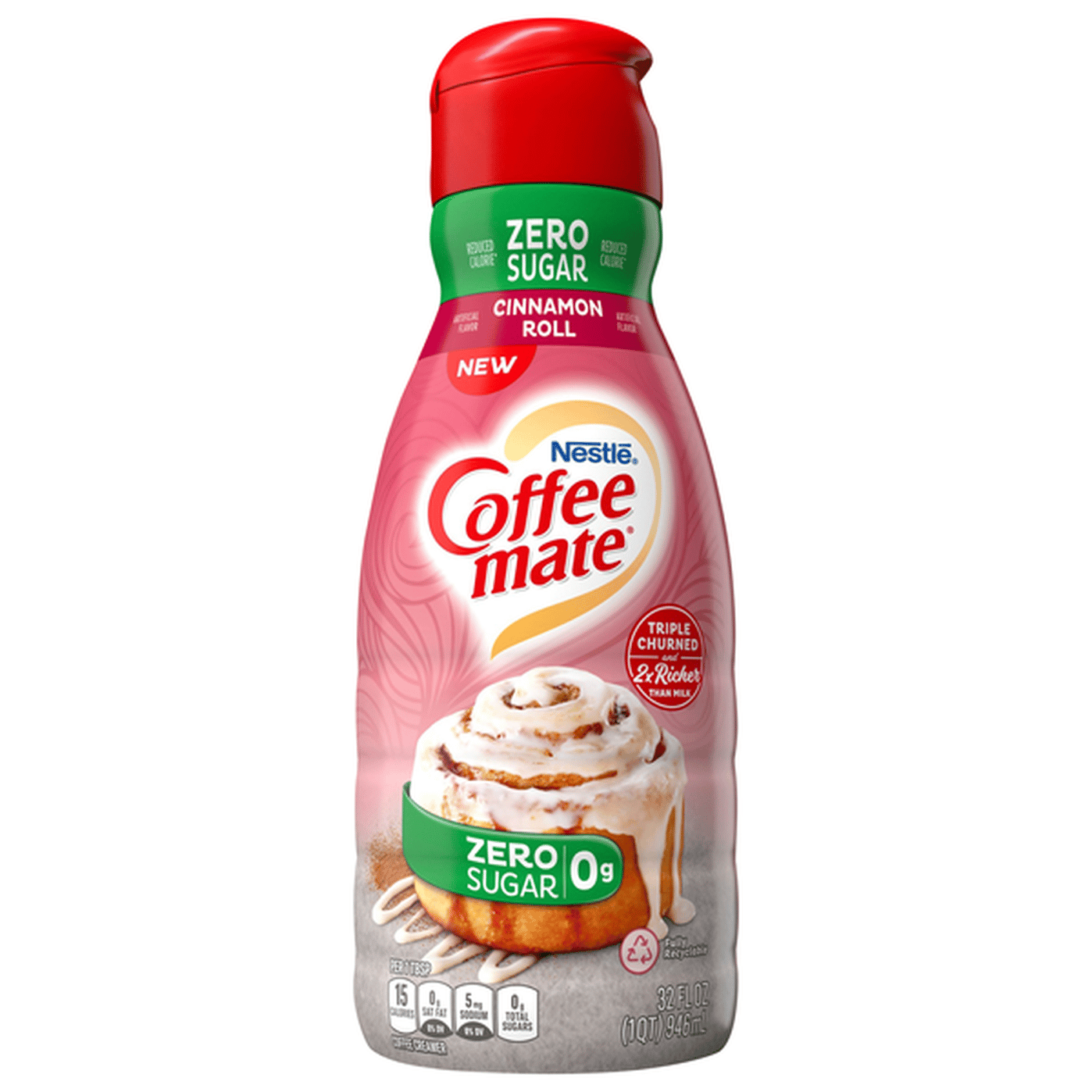 Nestlé Coffee mate Zero Sugar Cinnamon Roll Liquid Coffee Creamer (32 ...
