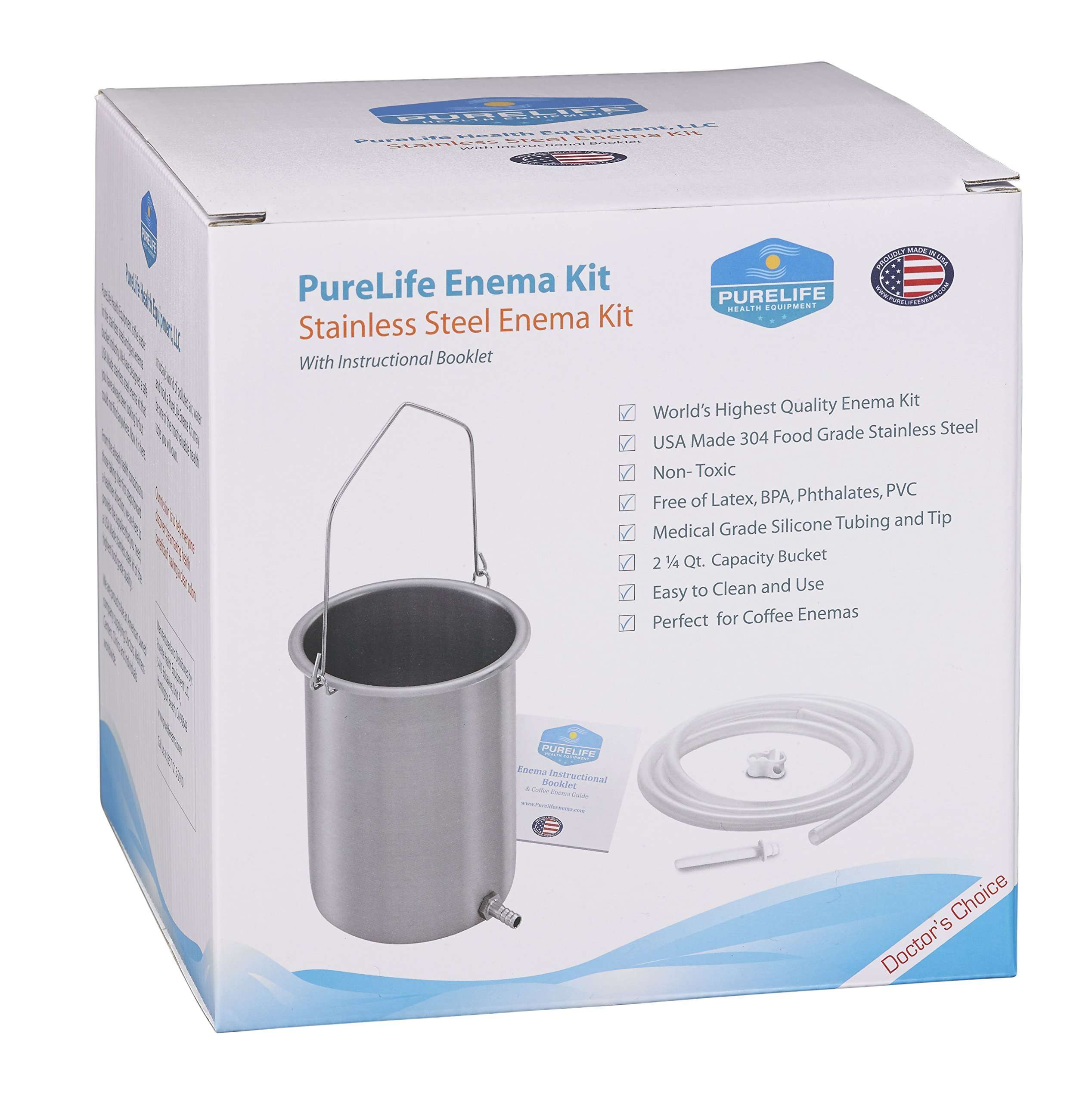 PureLife Coffee Enema Kit/Made in USA/ 304 Food Grade ...