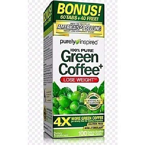 Purely Inspired Green Coffee Bean Extract 800mg For Weight Loss (4x ...