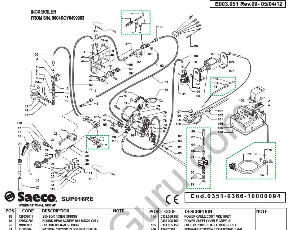 Saeco Royal Cappuccino Wiring Diagram
