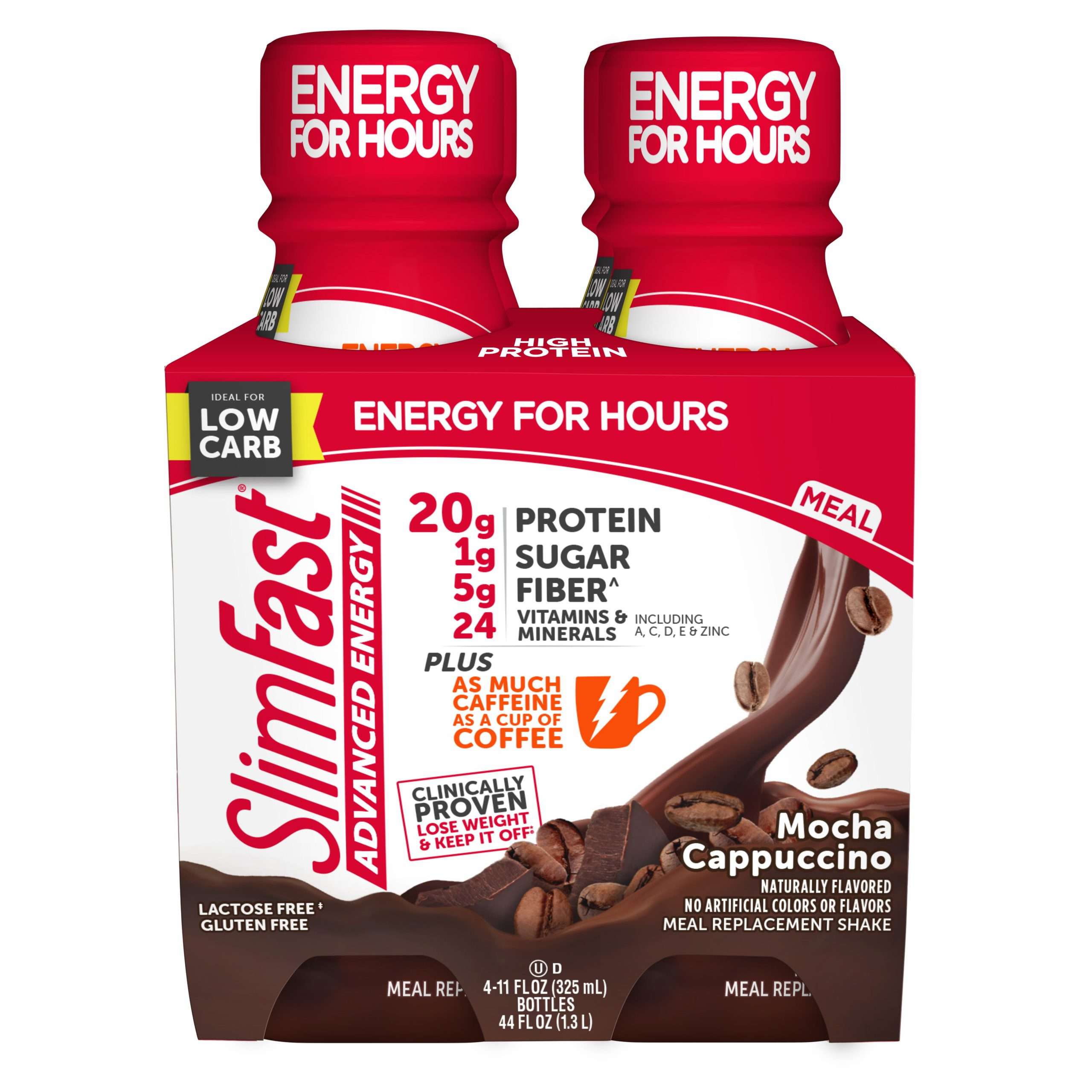 SlimFast Advance Energy Mocha Cappuccino Meal Replacement Shake, 11 fl ...