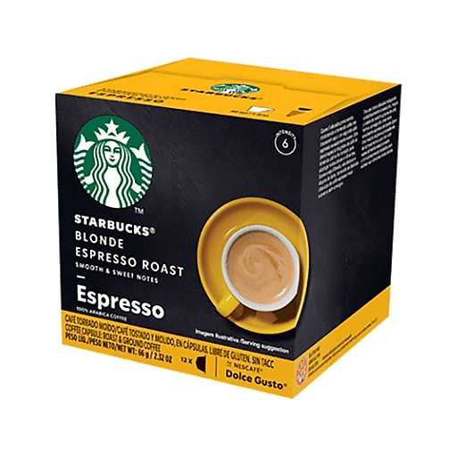 Starbucks by NESCAFÉ Dolce Gusto Espresso Capsules Coffee, Blonde Roast ...