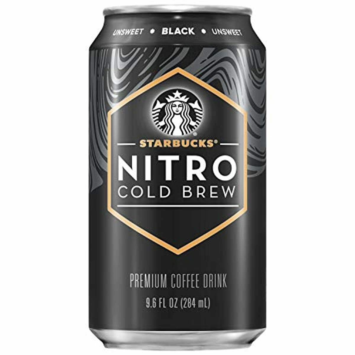 Starbucks Nitro Cold Brew, Black Unsweetened, 9.6 Fl oz Can (8 Pack)