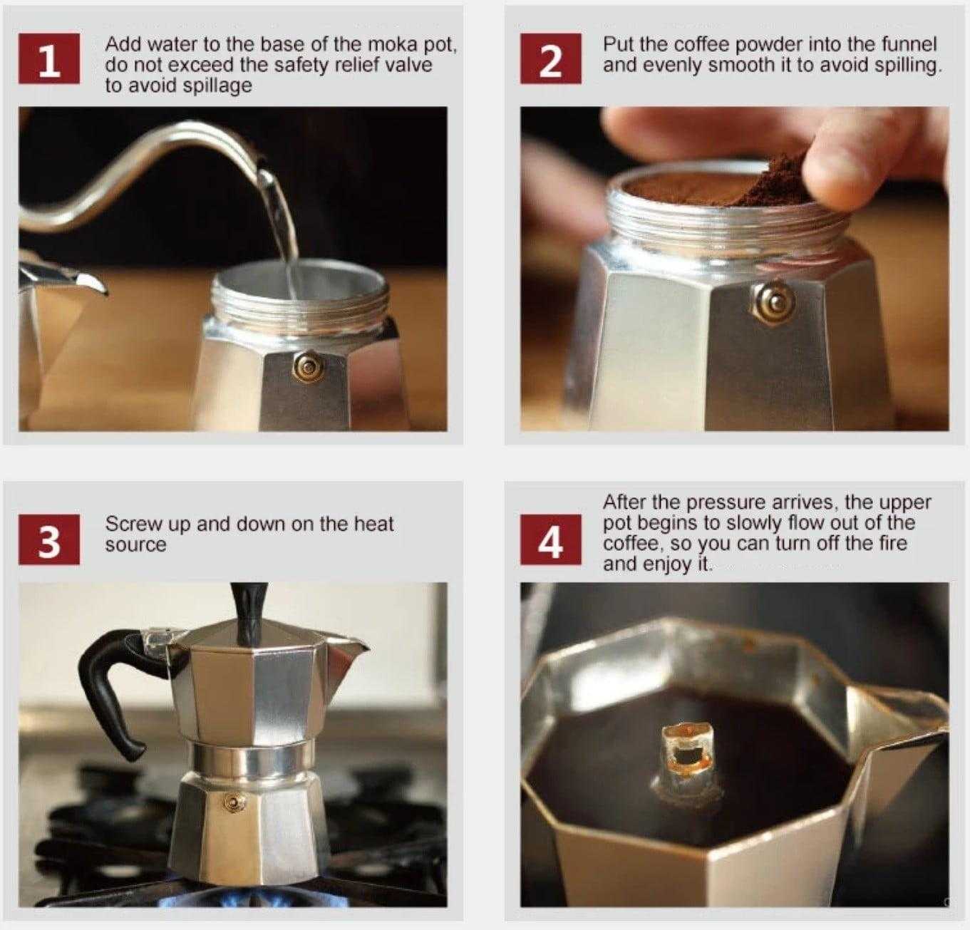 Stove Top Espresso Coffee Maker 1 Shot 152 grams