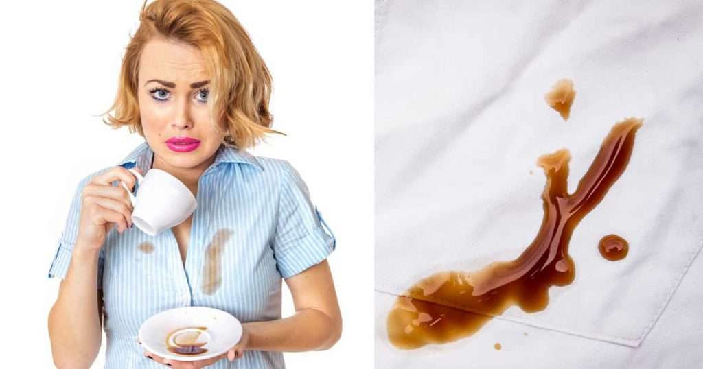 This way you remove stubborn coffee stains from clothes